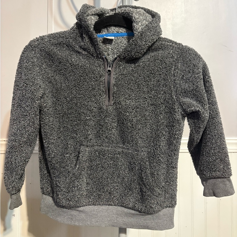 Gymboree Dark Gray Sherpa Half-Zip Hoodie
